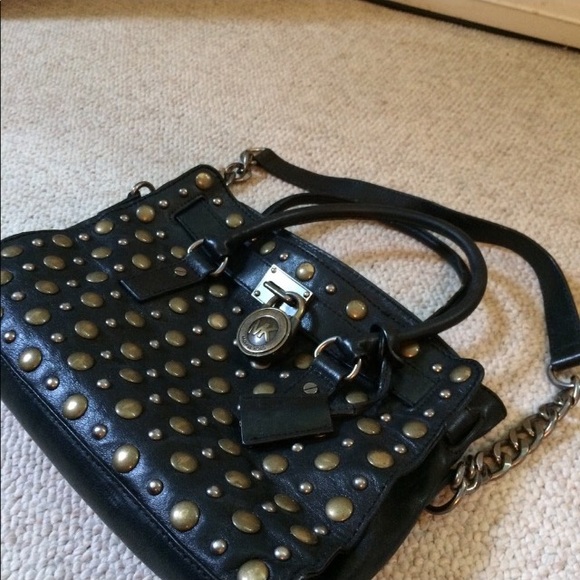 Black Studded MK Purse - Picture 2 of 4